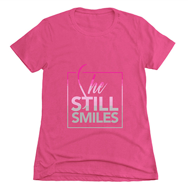 She Still Smiles Women's Pink Tee